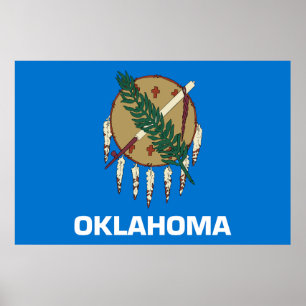 Oklahoma statlig flagga poster