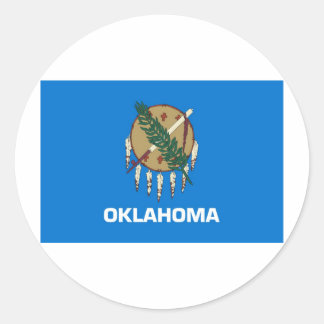 Oklahoma Statlig flagga Runt Klistermärke
