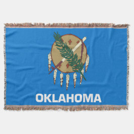Oklahoma Statlig flagga Skriv ut Patriotic Filt