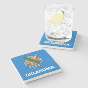 Oklahoma statlig flagga underlägg sten