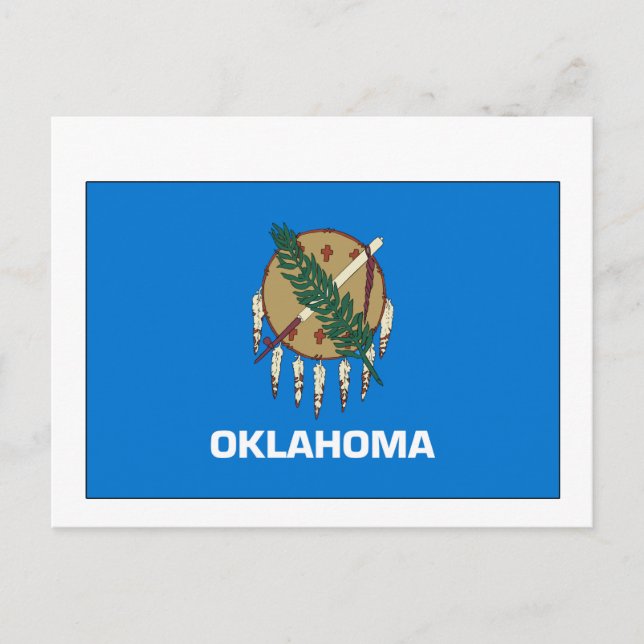 Oklahoma Statlig flagga Vykort (Framsida)