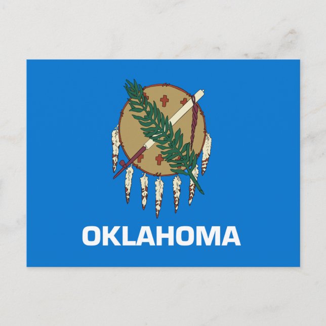 Oklahoma Statlig flagga Vykort (Framsida)