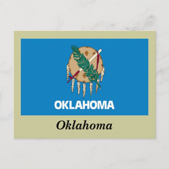 Oklahoma Statlig flagga Vykort (Framsida)