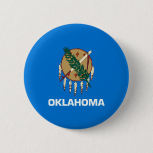 Oklahoma statlig flaggadesign knapp