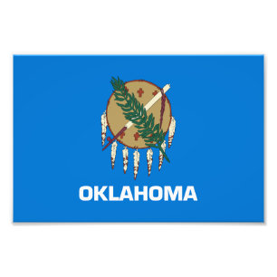 Oklahoma statsflagga fototryck