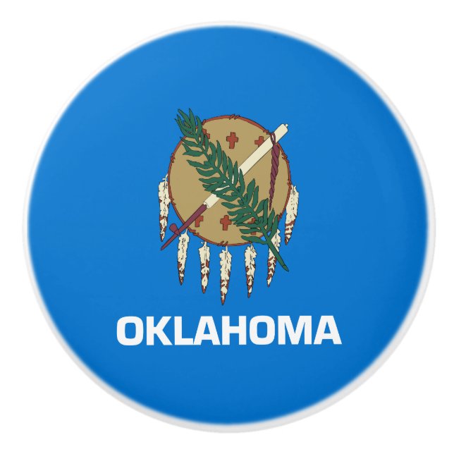 Oklahoma statsflagga knopp (Framsidan)