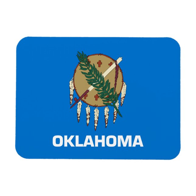 Oklahoma statsflagga magnet (Horisontell)