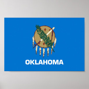 Oklahoma statsflagga poster