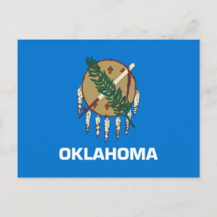 Oklahoma statsflagga vykort