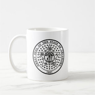 Oklahoma Statsförsegling (svart och vitt) Kaffemugg