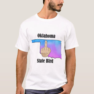 Oklahoma-statspapper t-shirt mitten finger färg