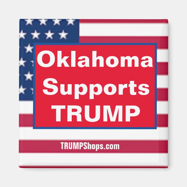 Oklahoma stöder TRUMP-magnet Magnet (Framsidan)