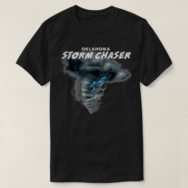 Oklahoma Storm Chaser Severe Weather Tornado Chas T Shirt (Design framsida)