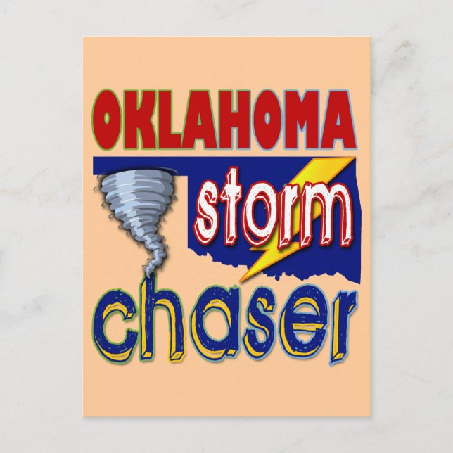 Oklahoma Storm Chaser Vykort (Framsida)