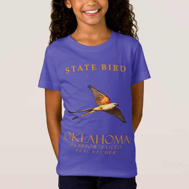 Oklahoma Territory Bird the Scissortail T Shirt (Framsida)