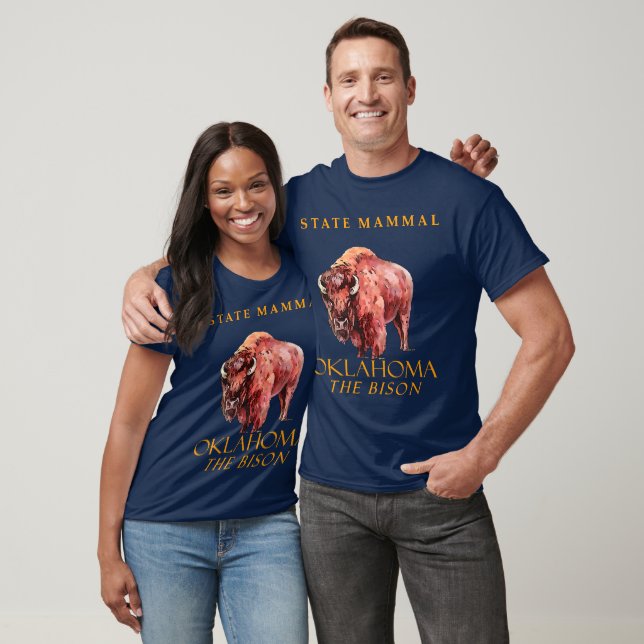 Oklahoma Territory Däggdjur Bison T Shirt (Unisex)