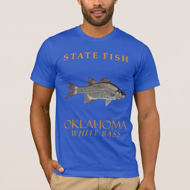 Oklahoma Territory Fish White Bass T Shirt (Framsida)