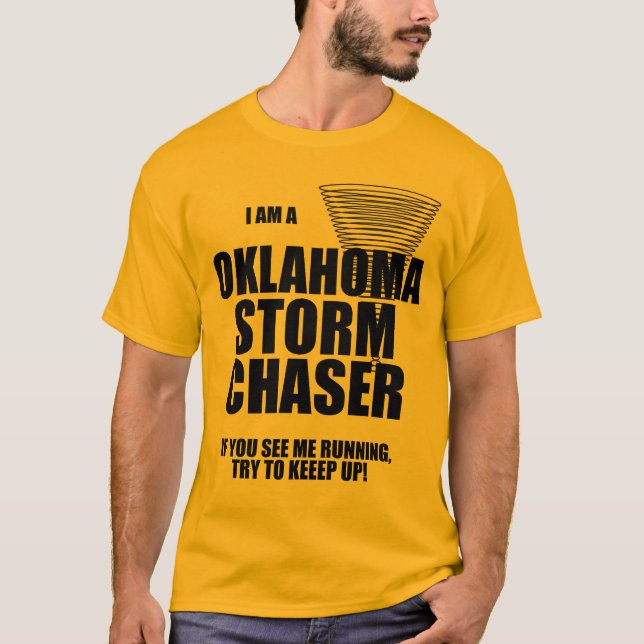 Oklahoma Tornado Storm Chaser T-shirt (Framsida)