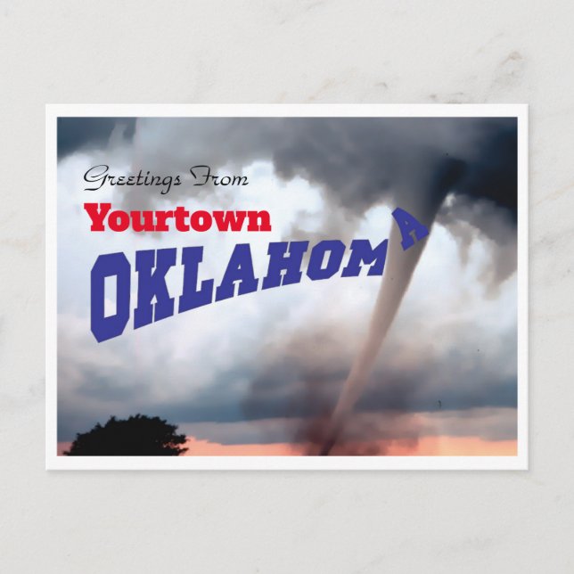 Oklahoma Tornado Vykort (Framsida)