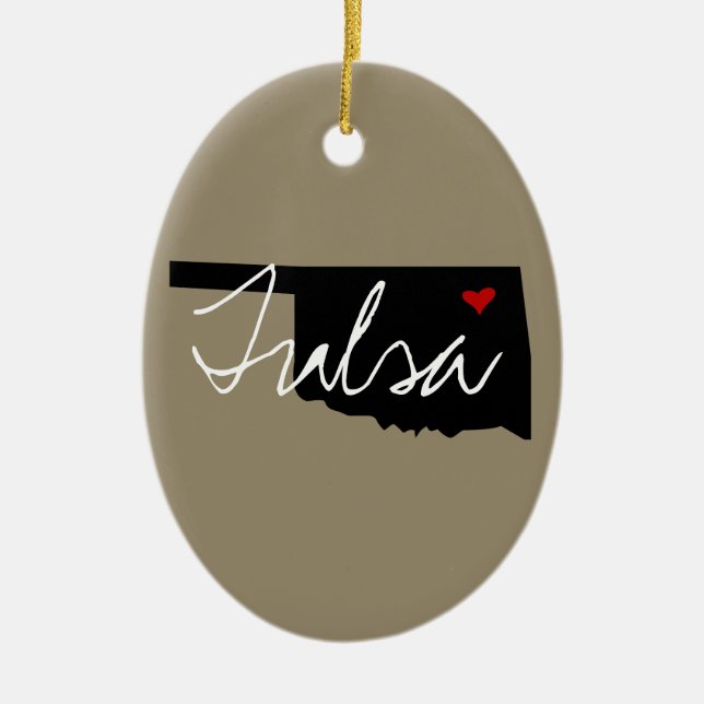 Oklahoma Town Julgransprydnad Keramik (Framsidan)