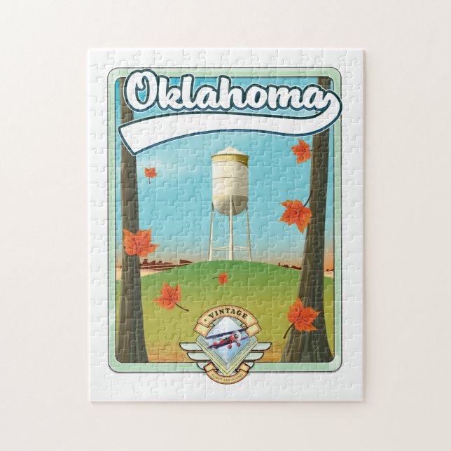Oklahoma Travel-affisch Pussel (Vertikal)
