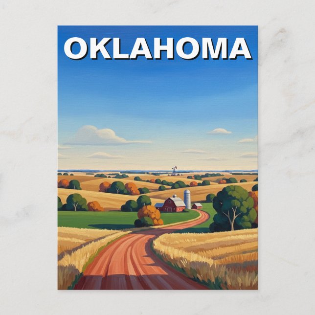 Oklahoma Travel Vykort (Framsida)