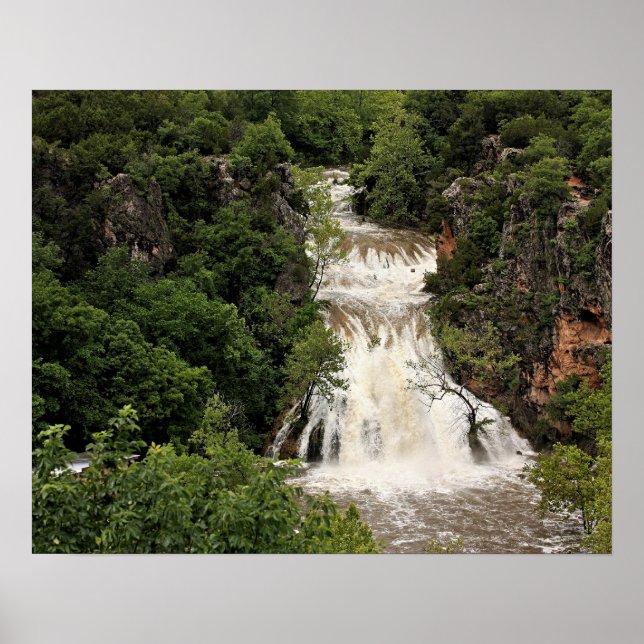 Oklahoma, Turner Falls Waterfall Poster (Framsidan)