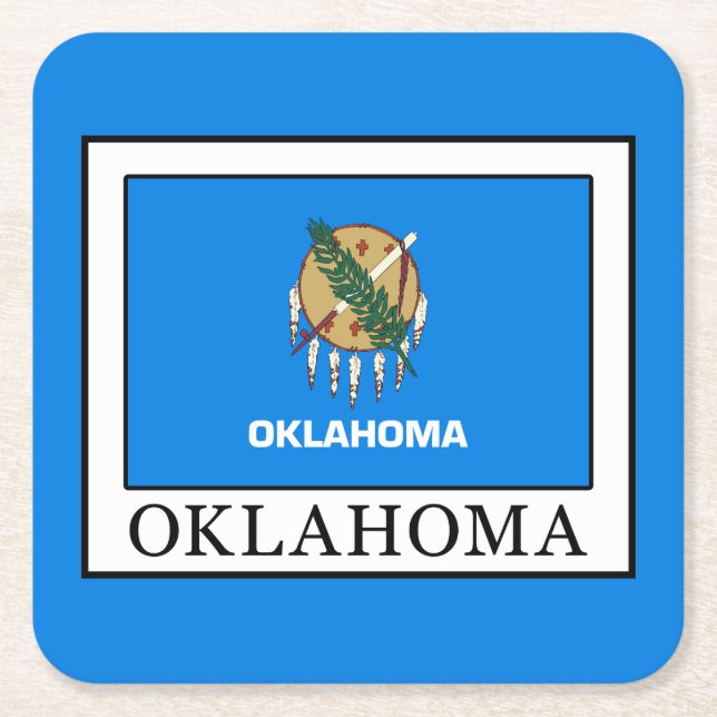 Oklahoma Underlägg Papper Kvadrat (Framsidan)
