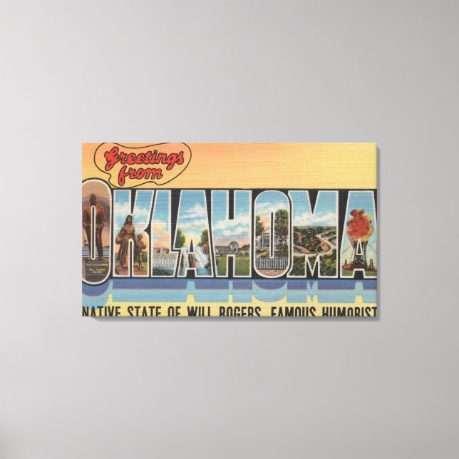 Oklahoma (ursprungsstaten Will Rodgers) Canvastryck (Framsida)