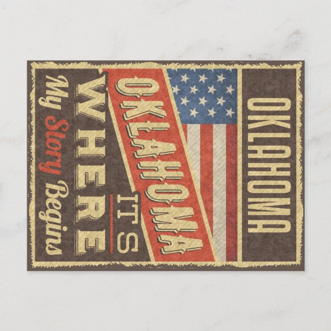 Oklahoma USA flagga Vykort (Framsida)