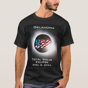Oklahoma USA Total Soleclipse April 8, 2024 T Shirt