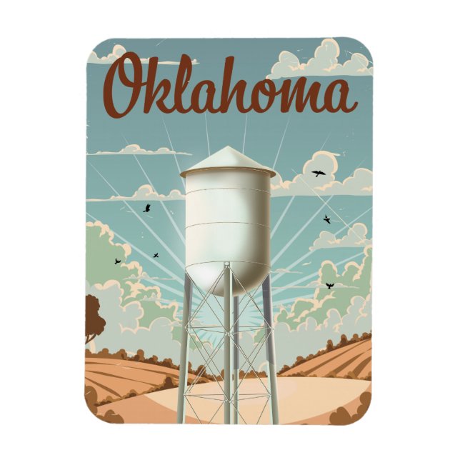 Oklahoma Vatten Torn Magnet (Vertikal)