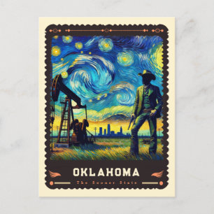 Oklahoma   Vincent Van Gogh Inspired Vykort