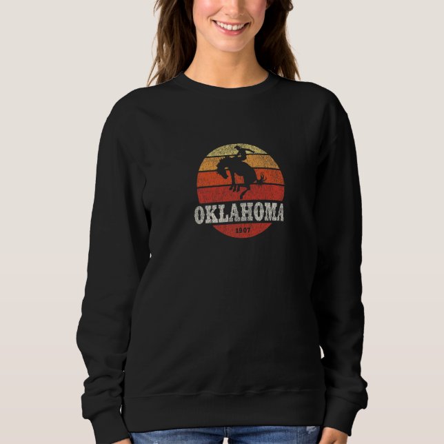 Oklahoma Vintage Land Western Retro T Shirt (Framsida)