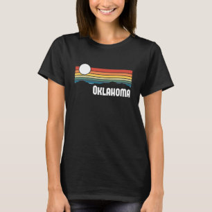 Oklahoma Vintage Sunset 80s Retro Summer State USA T Shirt