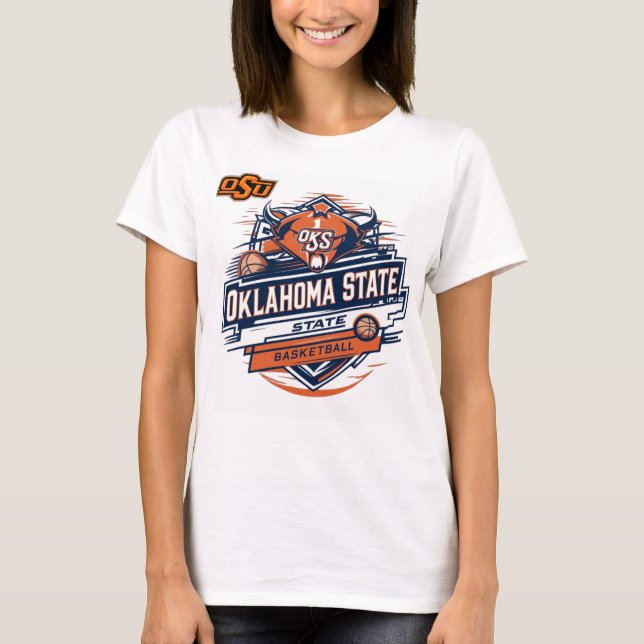 Oklahoma visar dambasketboll för skjorta t shirt (Framsida)