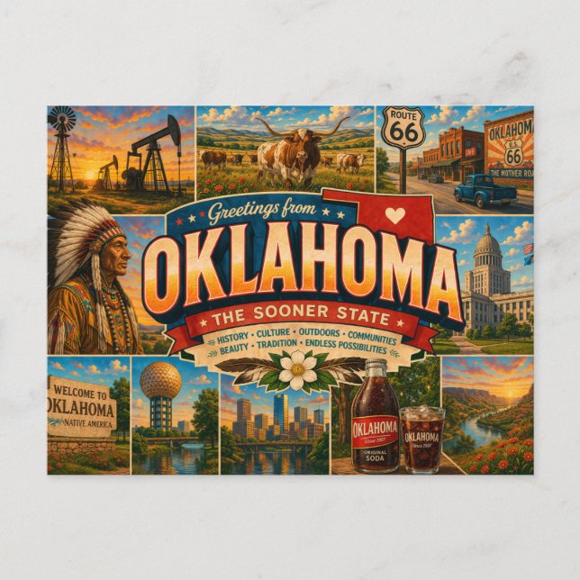 Oklahoma vykort (Framsida)