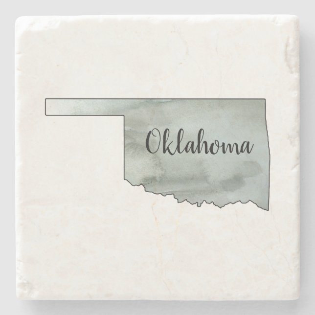 Oklahoma Watercolor Painting Stenunderlägg (Framsidan)