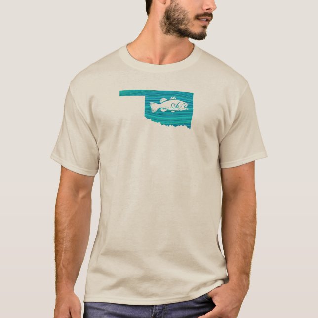 Oklahoma Wave Fishing T Shirt (Framsida)