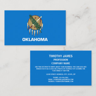 Oklahoman Flagga, Flagga Oklahoma Visitkort
