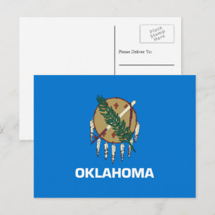 Oklahomansk flagga, Flagga av Oklahoma Vykort