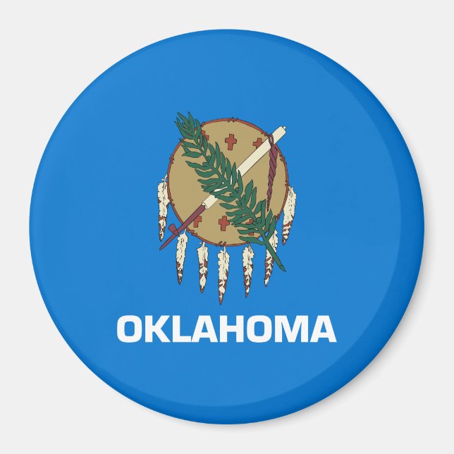 Oklahomas delstatsflagga magnet (Framsidan)