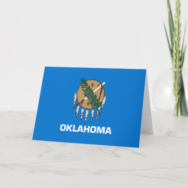 Oklahomas flagga, Flagga Oklahoma Kort (Framsida)