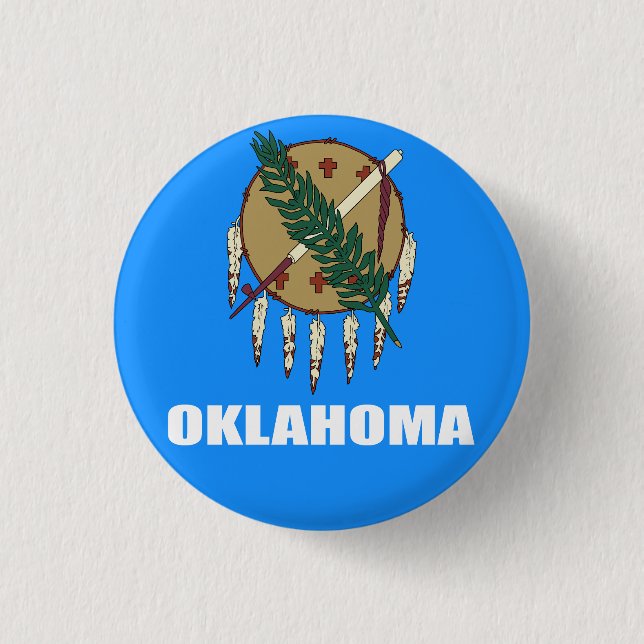 Oklahomas flagga  knapp (Framsida)