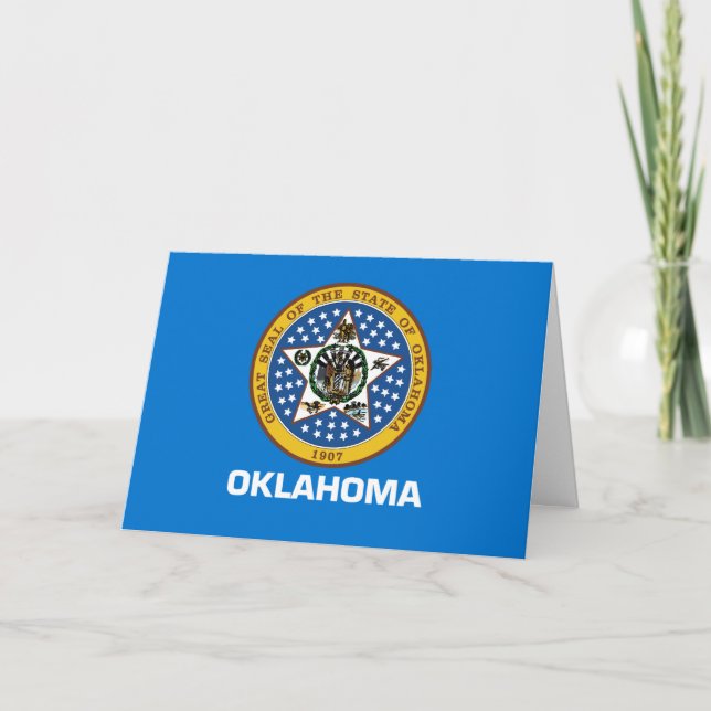 Oklahomas flagga och sigill, Oklahomas flagga Kort (Framsida)