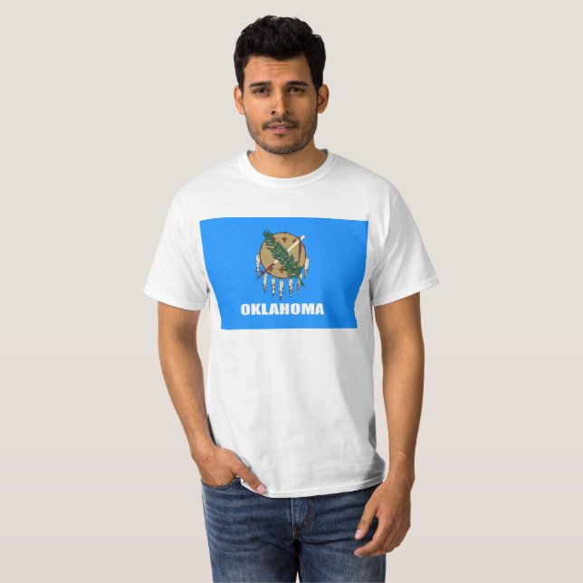 Oklahomas flagga  t shirt (Hel framsida)