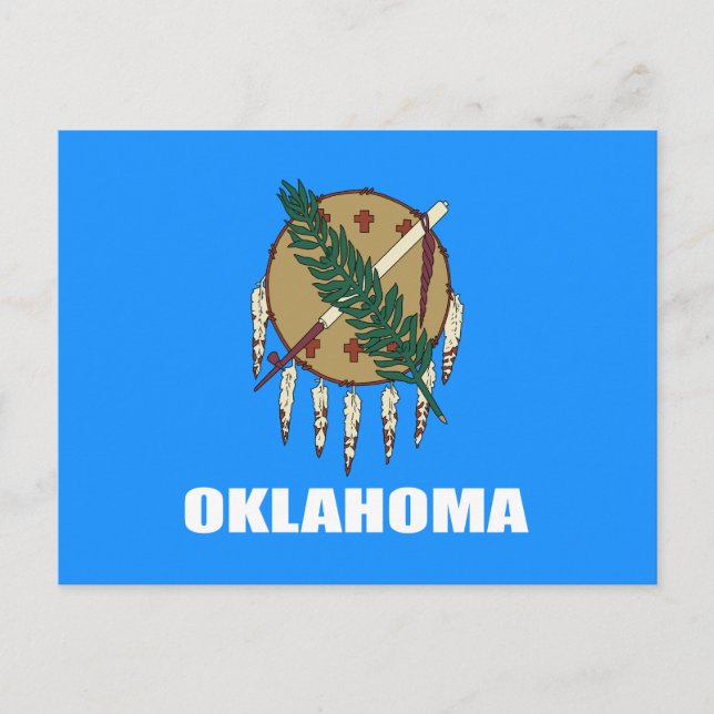 Oklahomas flagga  vykort (Framsida)