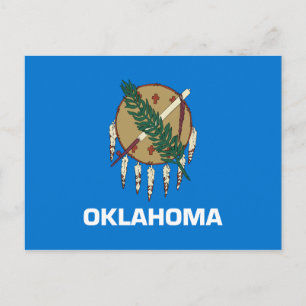 Oklahomas flagga vykort