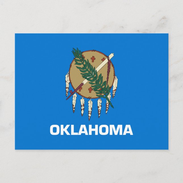Oklahomas flagga vykort (Framsida)