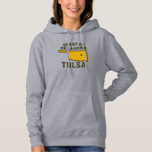 Oklahomas hjärta Tulsa State Karta Design T Shirt